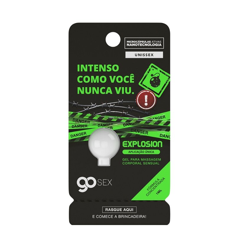 Gel Excitante Go Sex Explosion Aplicação Única 1ml