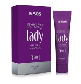 Gel Excitante Adstringente e Lubrificante Sexy Lady 3 em 1 15g