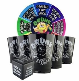 Drunk Game Jogo Roleta com 6 Copos Diversão Ao Cubo