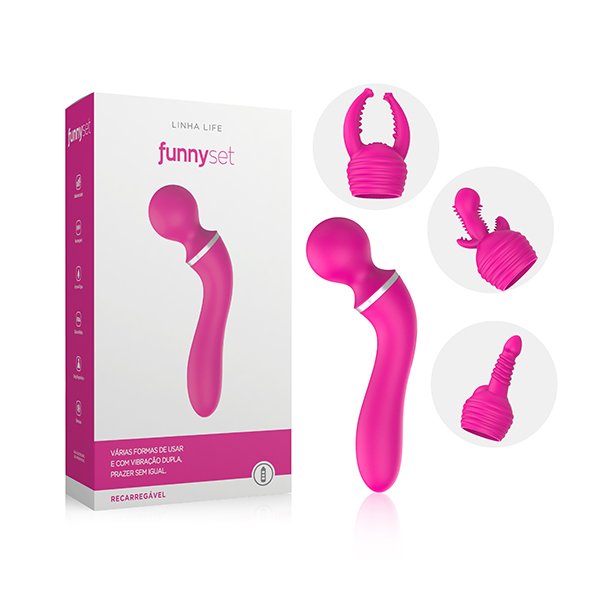 Vibrador e Estimulador Multivelocidade Recarregável Funny Set