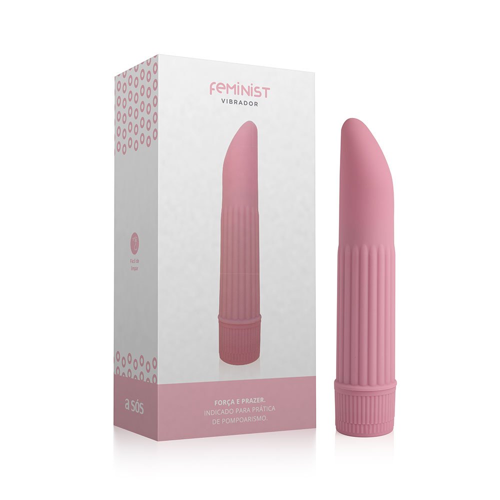 Vibrador Multivelocidade para Pompoarismo Feminist Rosa - 13,5 cm x 2,6 cm