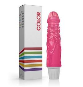 Vibrador Multivelocidade Color cor Rosa - 17 cm X 3,5 cm