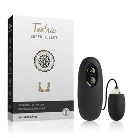 Vibrador e Estimulador Multivelocidade Recarregável Tantric Super Bullet