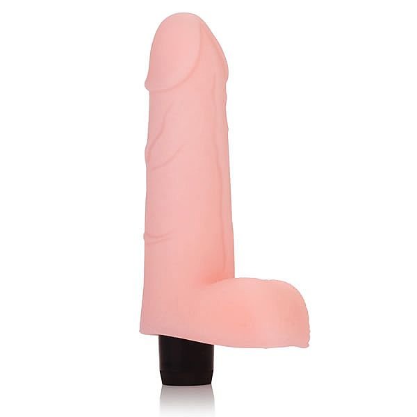 Prótese Pênis com Escroto e Vibrador My Friend - 19 X 4,5cm